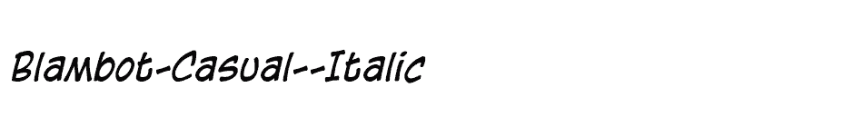 font Blambot-Casual--Italic download