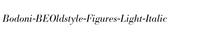 font Bodoni-BEOldstyle-Figures-Light-Italic download