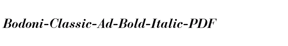 font Bodoni-Classic-Ad-Bold-Italic-PDF download
