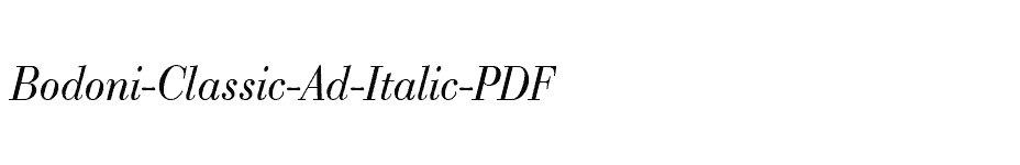 font Bodoni-Classic-Ad-Italic-PDF download