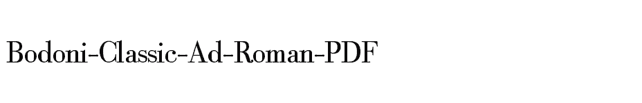 font Bodoni-Classic-Ad-Roman-PDF download
