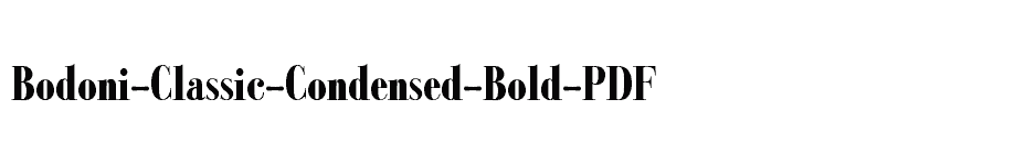 font Bodoni-Classic-Condensed-Bold-PDF download