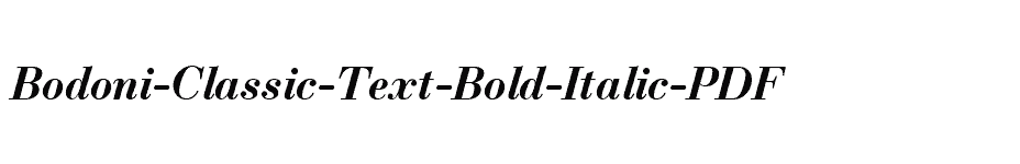 font Bodoni-Classic-Text-Bold-Italic-PDF download