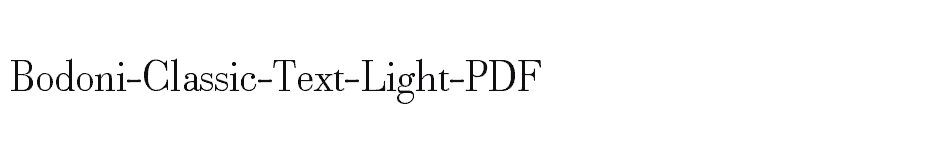 font Bodoni-Classic-Text-Light-PDF download