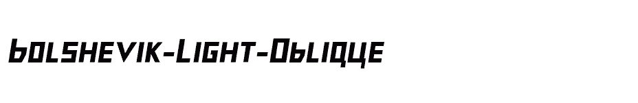 font Bolshevik-Light-Oblique download