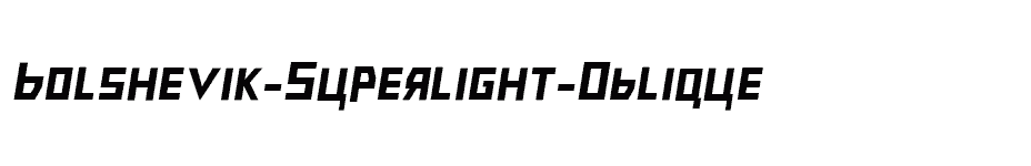 font Bolshevik-Superlight-Oblique download