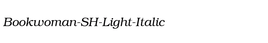 font Bookwoman-SH-Light-Italic download