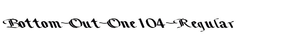 font Bottom-Out-One104-Regular download