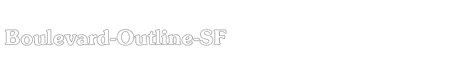 font Boulevard-Outline-SF download