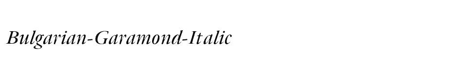 font Bulgarian-Garamond-Italic download