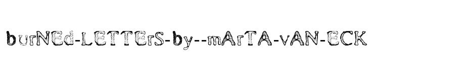font Burned-Letters-by--Marta-van-Eck download