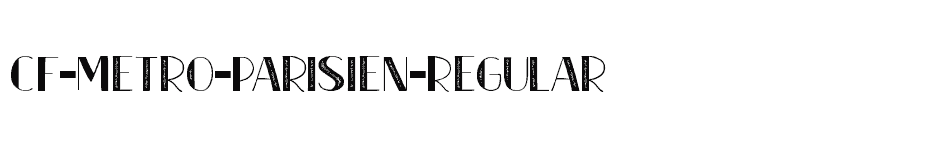 font CF-Metro-Parisien-Regular download