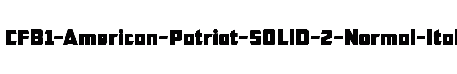 font CFB1-American-Patriot-SOLID-2-Normal-Italic download