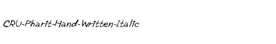 font CRU-Pharit-Hand-Written-Italic download