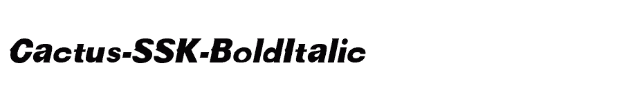 font Cactus-SSK-BoldItalic download
