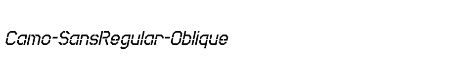 font Camo-SansRegular-Oblique download