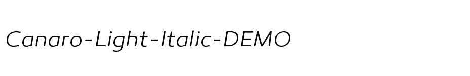 font Canaro-Light-Italic-DEMO download
