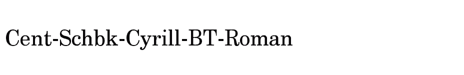 font Cent-Schbk-Cyrill-BT-Roman download