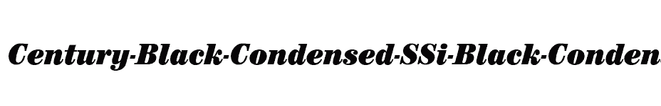 font Century-Black-Condensed-SSi-Black-Condensed-Italic download