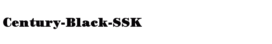 font Century-Black-SSK download