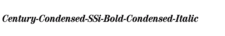 font Century-Condensed-SSi-Bold-Condensed-Italic download