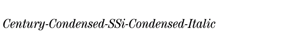 font Century-Condensed-SSi-Condensed-Italic download