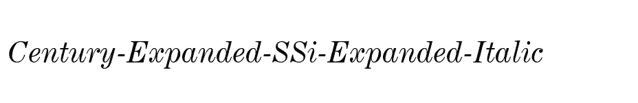 font Century-Expanded-SSi-Expanded-Italic download