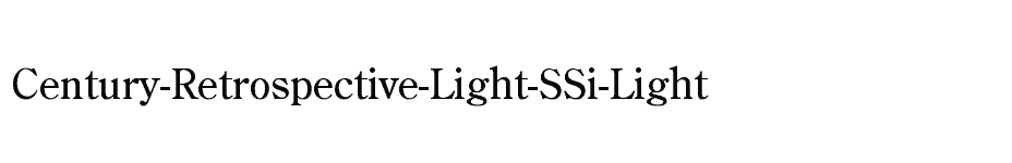 font Century-Retrospective-Light-SSi-Light download