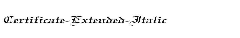 font Certificate-Extended-Italic download