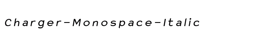 font Charger-Monospace-Italic download