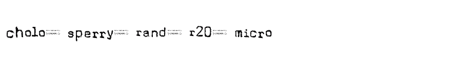 font Cholo-Sperry-Rand-R20-Micro download