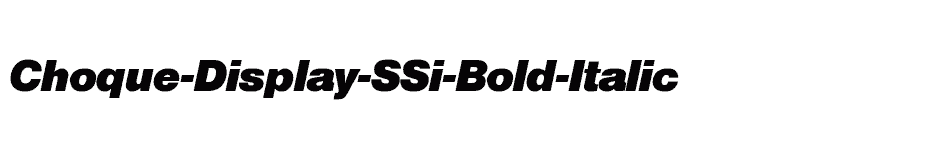 font Choque-Display-SSi-Bold-Italic download