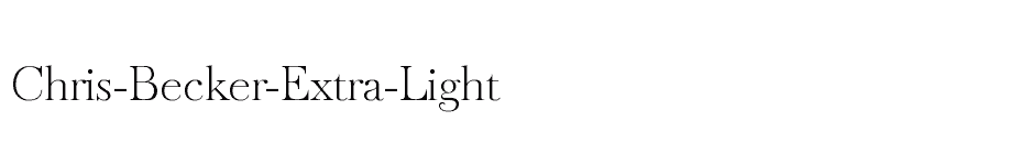 font Chris-Becker-Extra-Light download