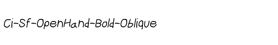 font Ci-Sf-OpenHand-Bold-Oblique download