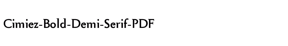 font Cimiez-Bold-Demi-Serif-PDF download