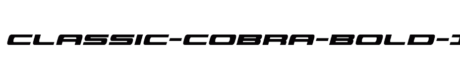 font Classic-Cobra-Bold-Italic download
