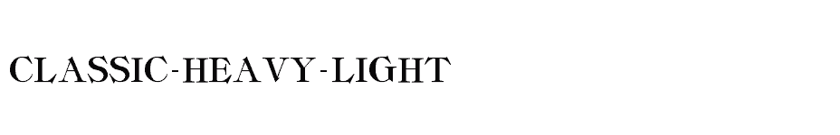 font Classic-Heavy-Light download