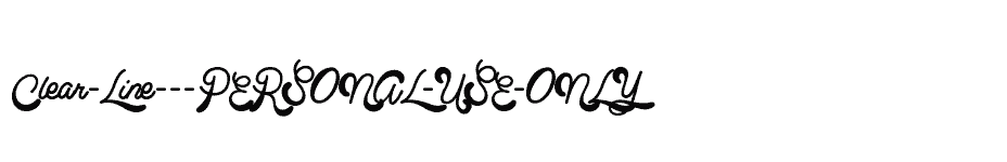 font Clear-Line---PERSONAL-USE-ONLY download