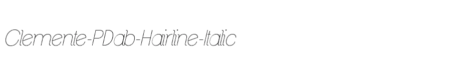 font Clemente-PDab-Hairline-Italic download