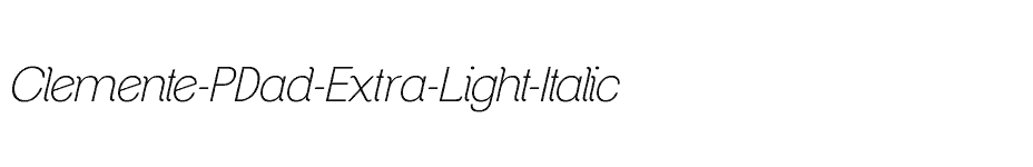 font Clemente-PDad-Extra-Light-Italic download