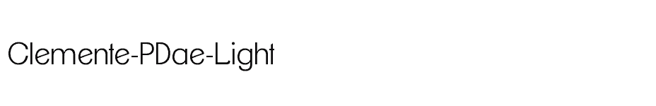 font Clemente-PDae-Light download