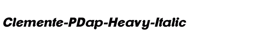 font Clemente-PDap-Heavy-Italic download