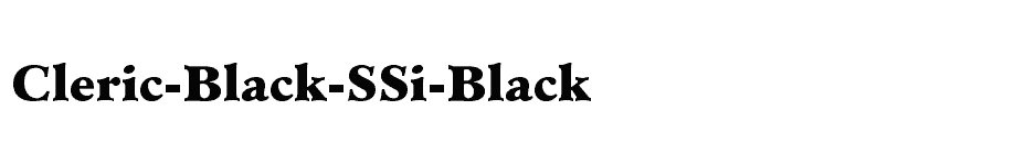 font Cleric-Black-SSi-Black download