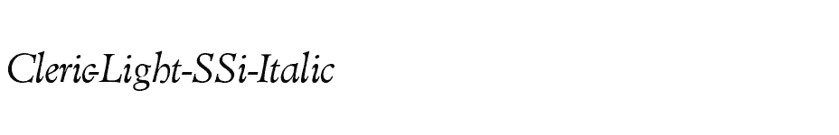 font Cleric-Light-SSi-Italic download
