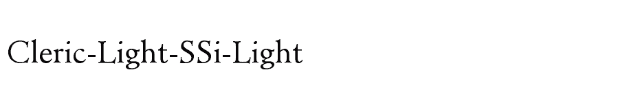 font Cleric-Light-SSi-Light download