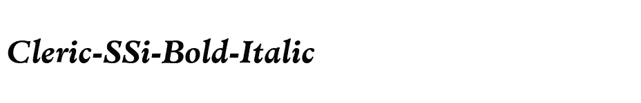 font Cleric-SSi-Bold-Italic download