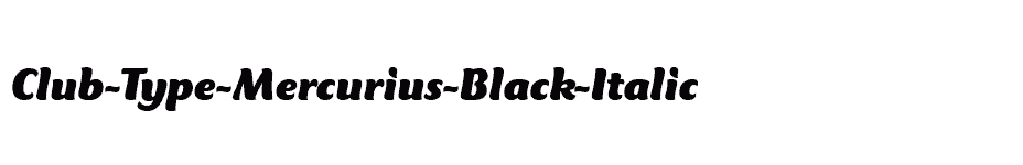 font Club-Type-Mercurius-Black-Italic download
