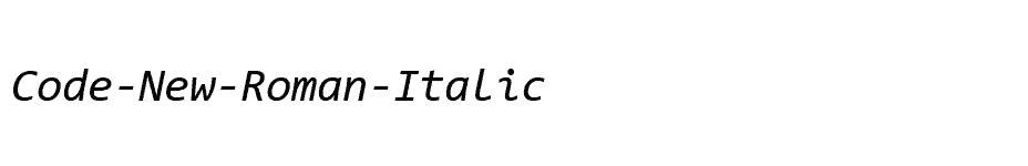 font Code-New-Roman-Italic download