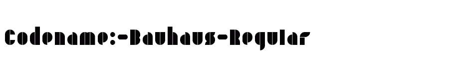font Codename:-Bauhaus-Regular download