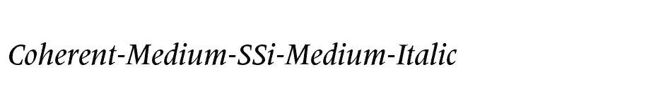 font Coherent-Medium-SSi-Medium-Italic download